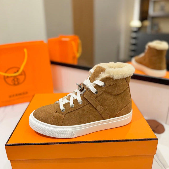 CHEALSEA BOOTS IN BRONZE BROWN SUEDE AND FLEECE LINING