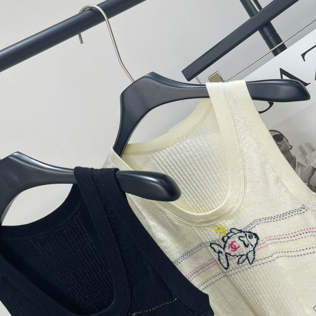 CHANEL SLEEVELESS KNIT TOP 273202