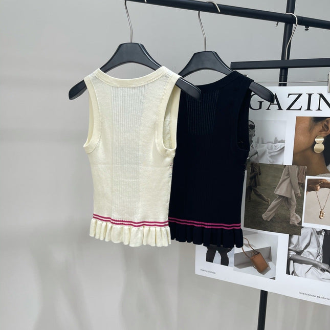 CHANEL SLEEVELESS KNIT TOP 273202