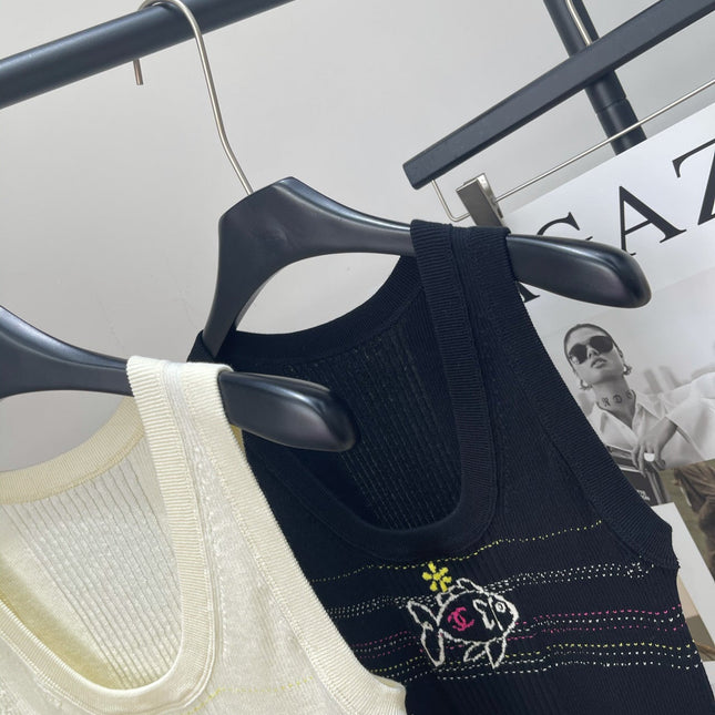 CHANEL SLEEVELESS KNIT TOP 273202
