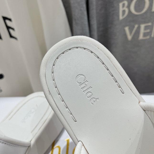 MILA PLATFORM 5 CM IN WHITE NYLON WITH EMBROIDERED LOGO