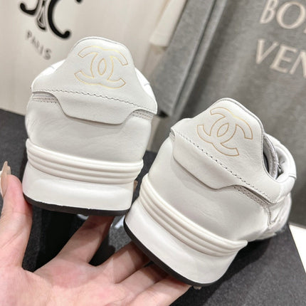 Double C  New Quilted Panda Shoes White Sheepskin