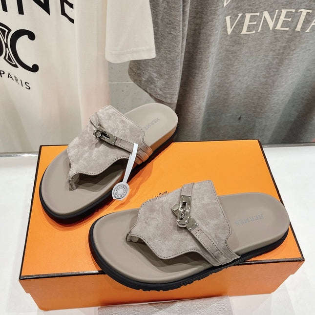 EMPIRE SANDAL LIGHT GRAY SUEDE