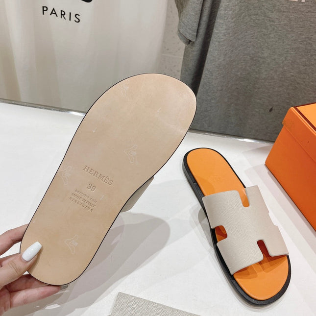 IZMIR SANDAL CREAM WHITE MIX LIGHT ORANGE LAMBSKIN