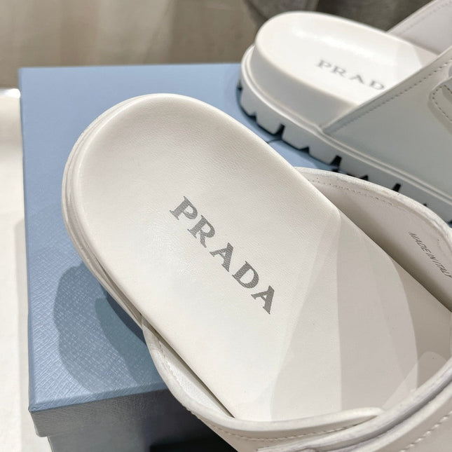 PRA STRAP SANDALS WHITE CALFSKIN