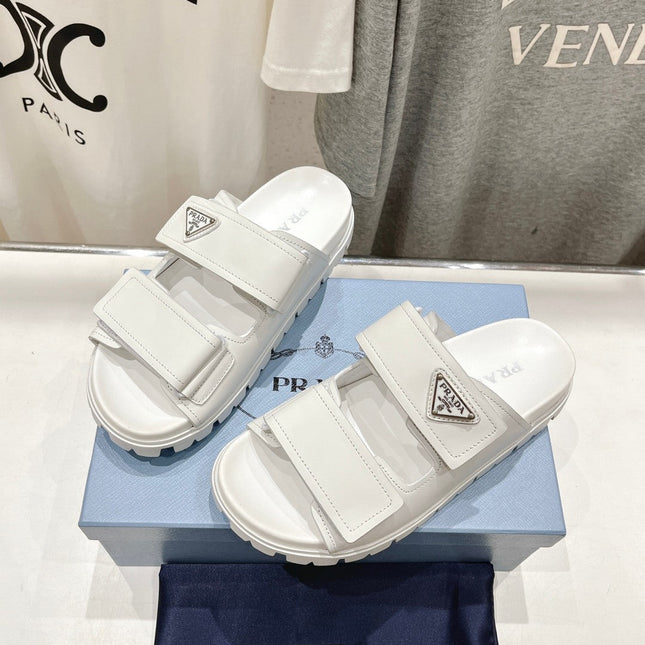 PRA STRAP SANDALS WHITE CALFSKIN