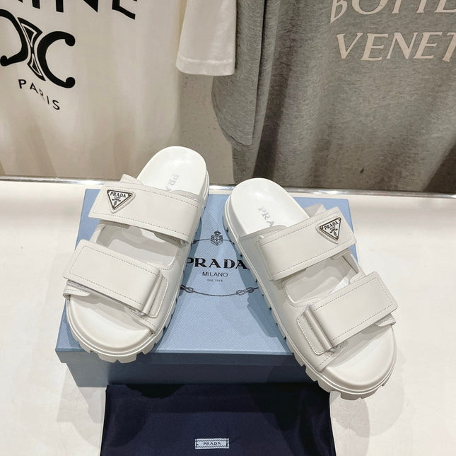 PRA STRAP SANDALS WHITE CALFSKIN