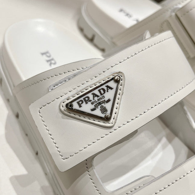 PRA STRAP SANDALS WHITE CALFSKIN