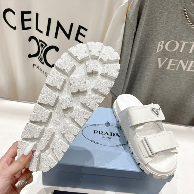 PRA STRAP SANDALS WHITE CALFSKIN