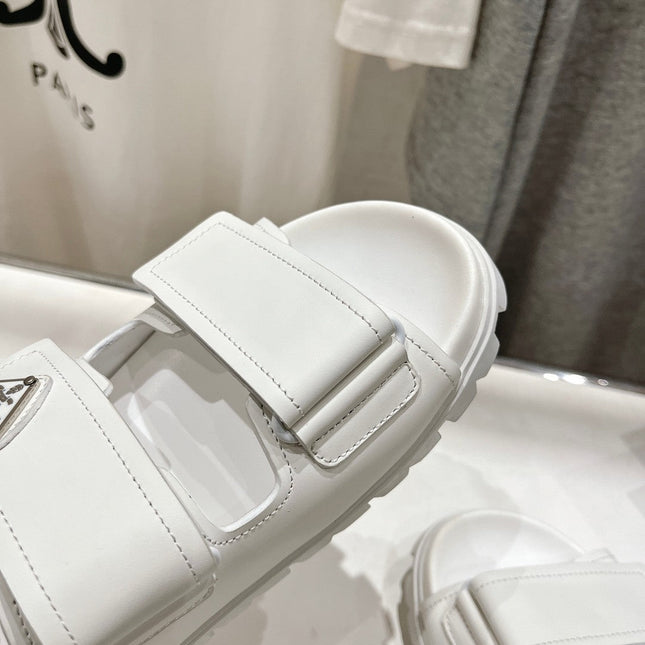 PRA STRAP SANDALS WHITE CALFSKIN