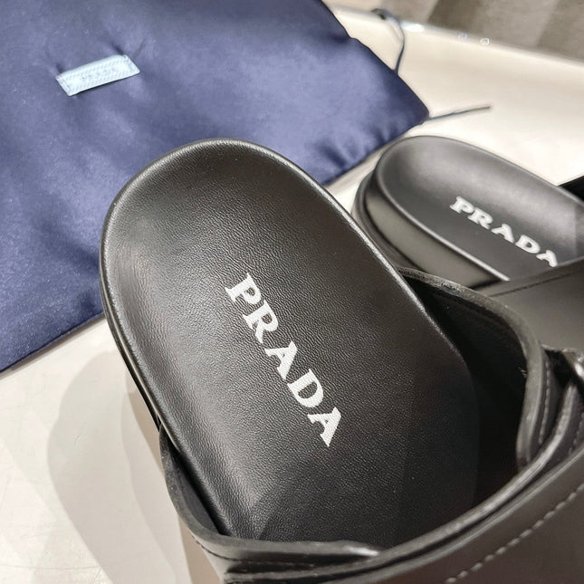 PRA STRAP SANDALS BLACK CALFSKIN