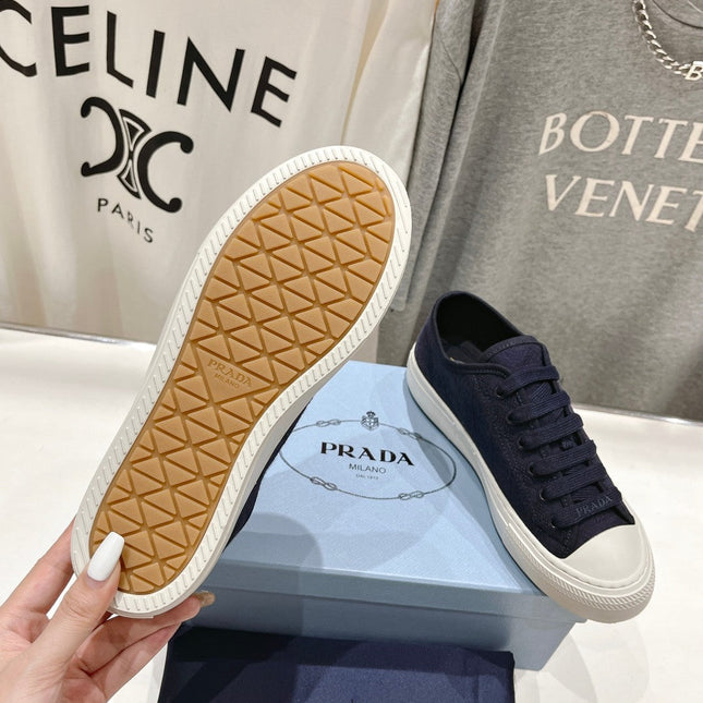 PRA PRINTED COTTON SNEAKERS BALTIC BLUE CANVAS