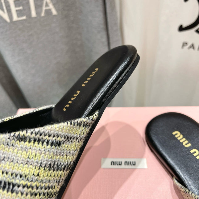 KNITTED MULES IN MULTICOLOR WOOL