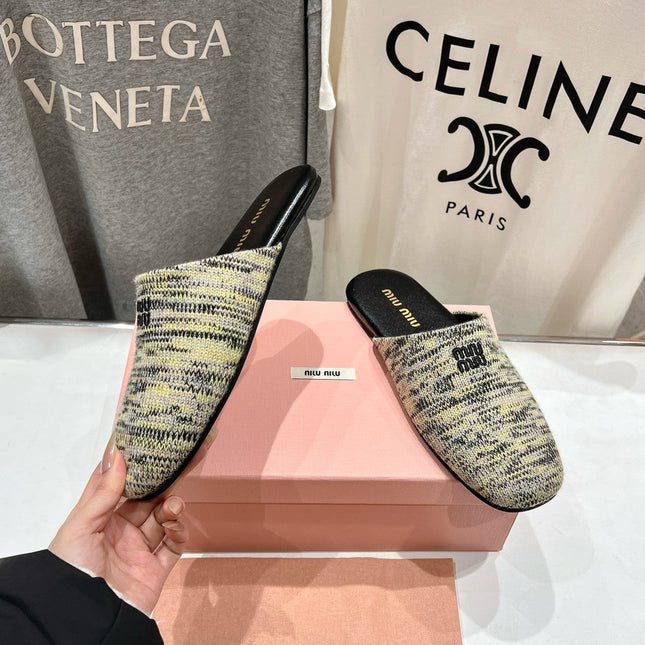 KNITTED MULES IN MULTICOLOR WOOL