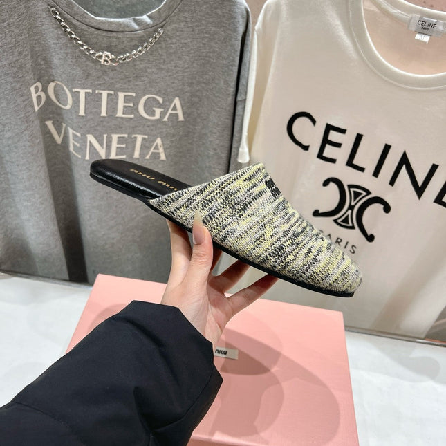 KNITTED MULES IN MULTICOLOR WOOL