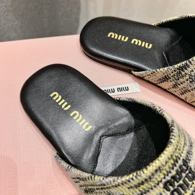 KNITTED MULES IN MULTICOLOR WOOL