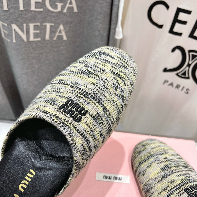 KNITTED MULES IN MULTICOLOR WOOL