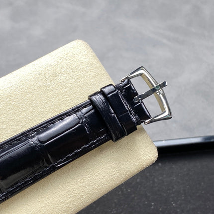 CALATRAVA WHITE GOLD CASE BLACK ALLIGATOR LEATHER STRAP