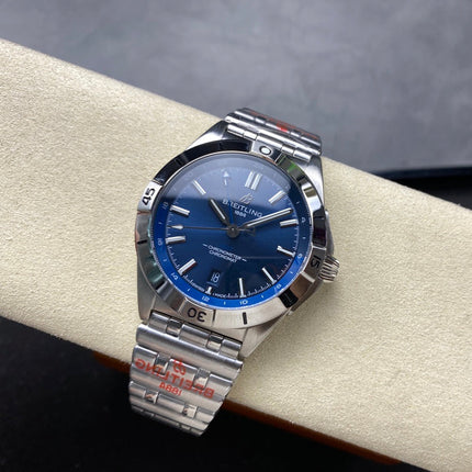 CHRONOMAT AUTOMATIC GMT 40 ALL STEEL NAVY BLUE DIAL