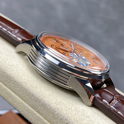 PREMIER B01 CHRONOGRAPH 42 STEEL CASE BROWN ALLIGATOR LEATHER STRAP