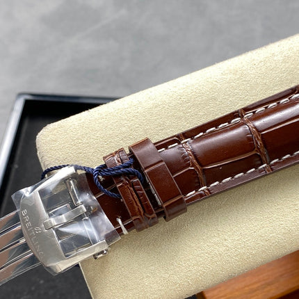 PREMIER B01 CHRONOGRAPH 42 STEEL CASE BROWN ALLIGATOR LEATHER STRAP