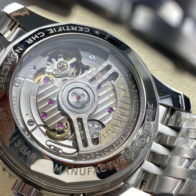 NAVITIMER B01 CHRONOGRAPH 43 ALL STEEL BLUE MIX BLACK DIAL