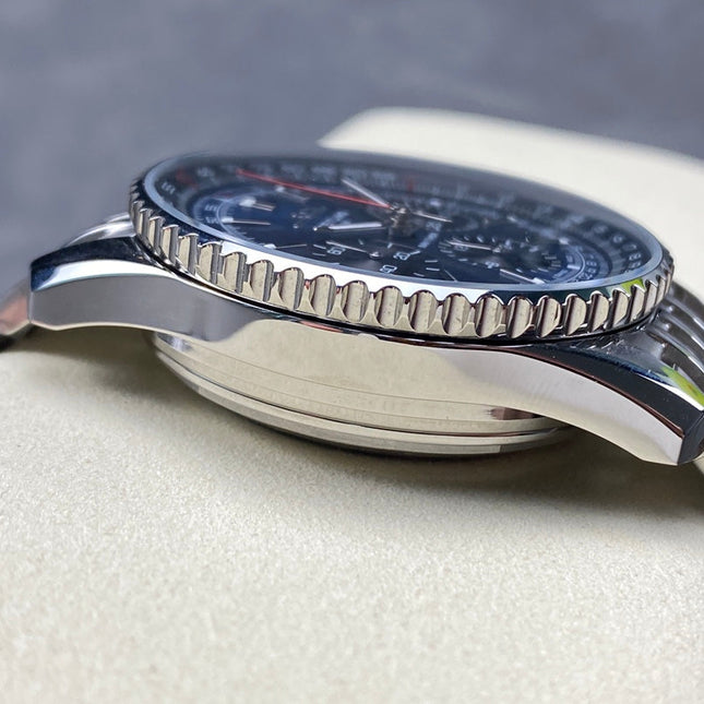 NAVITIMER B01 CHRONOGRAPH 43 ALL STEEL BLUE MIX BLACK DIAL