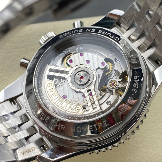 NAVITIMER B01 CHRONOGRAPH 43 ALL STEEL SILVER MIX WHITE DIAL