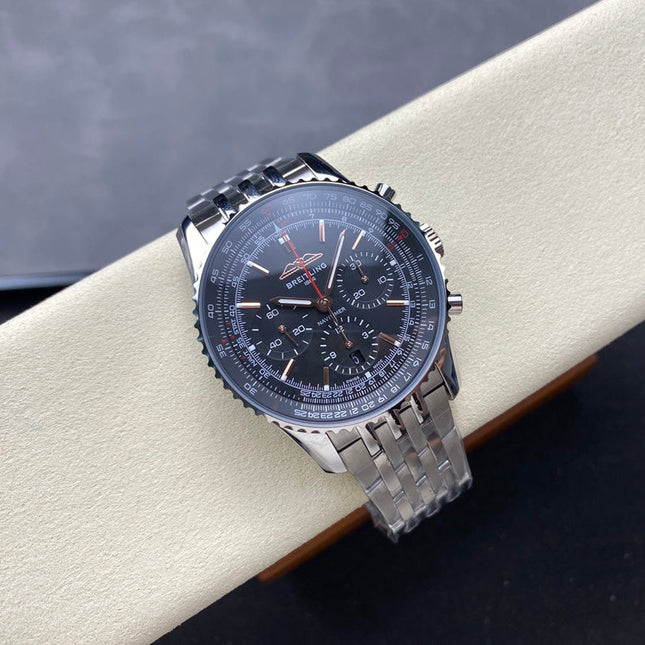 NAVITIMER B01 CHRONOGRAPH 43 ALL STEEL BLACK DIAL