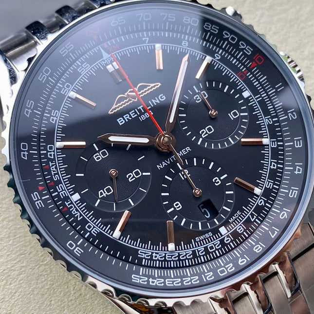 NAVITIMER B01 CHRONOGRAPH 43 ALL STEEL BLACK DIAL