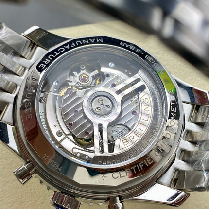 NAVITIMER B01 CHRONOGRAPH 43 ALL STEEL BLACK MIX WHITE DIAL