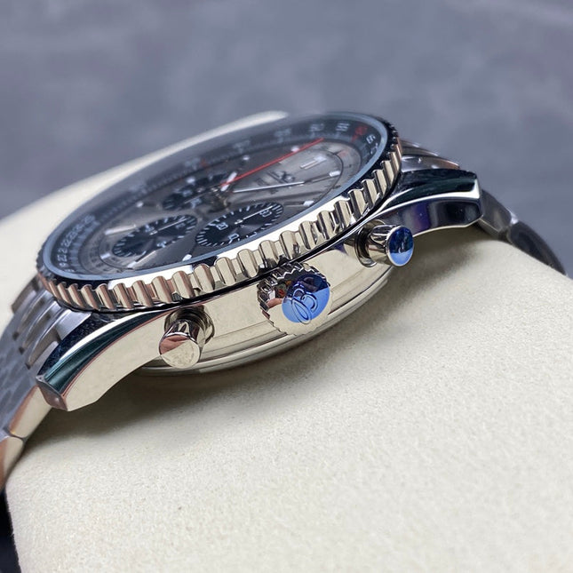 NAVITIMER B01 CHRONOGRAPH 43 ALL STEEL SILVER MIX BLACK DIAL