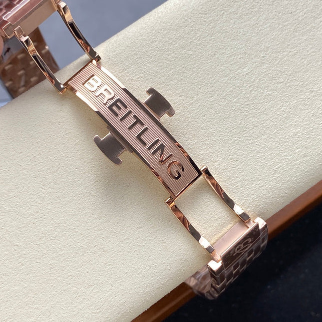 NAVITIMER B01 CHRONOGRAPH 43 ALL RED GOLD BLACK MIX GREEN DIAL