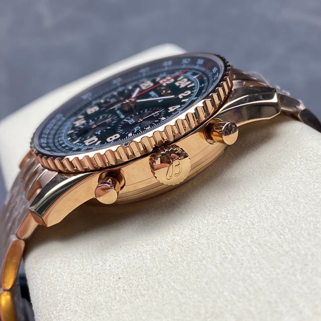 NAVITIMER B01 CHRONOGRAPH 43 ALL RED GOLD BLACK MIX GREEN DIAL