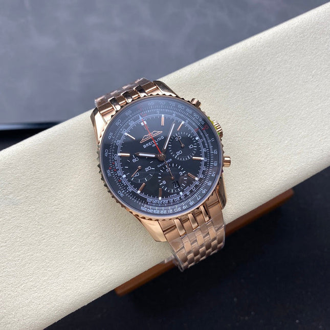 NAVITIMER B01 CHRONOGRAPH 43 ALL RED GOLD BLACK DIAL