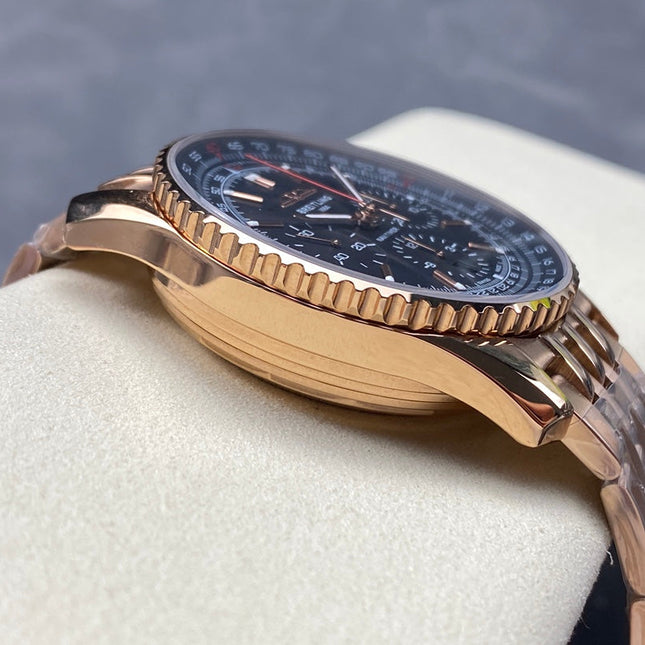 NAVITIMER B01 CHRONOGRAPH 43 ALL RED GOLD BLACK DIAL