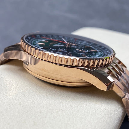 NAVITIMER B01 CHRONOGRAPH 43 ALL RED GOLD BLUE MIX GREEN DIAL