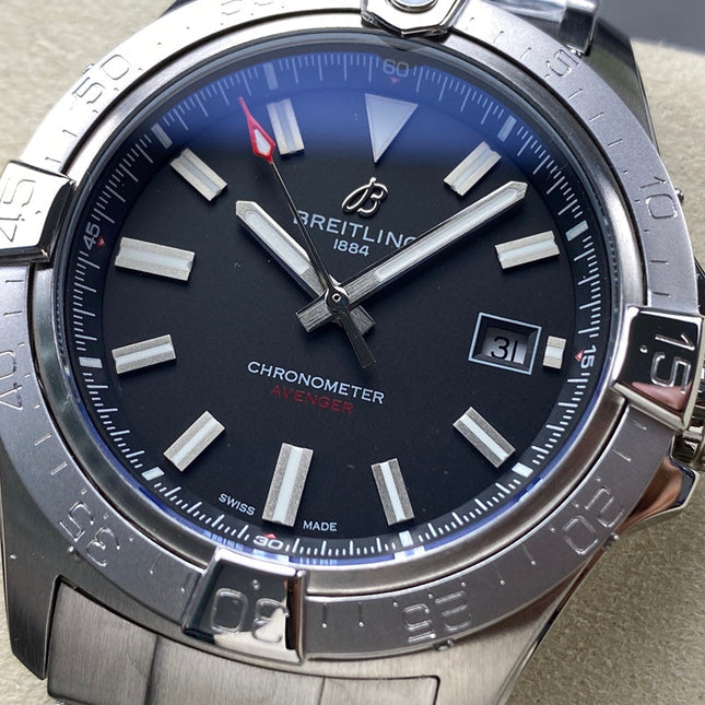 AVENGER AUTOMATIC 42 ALL STEEL BLACK DIAL