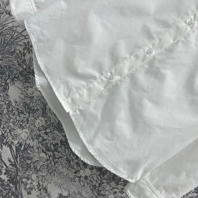 Loewe Logo Embroidered Shirt White Cotton