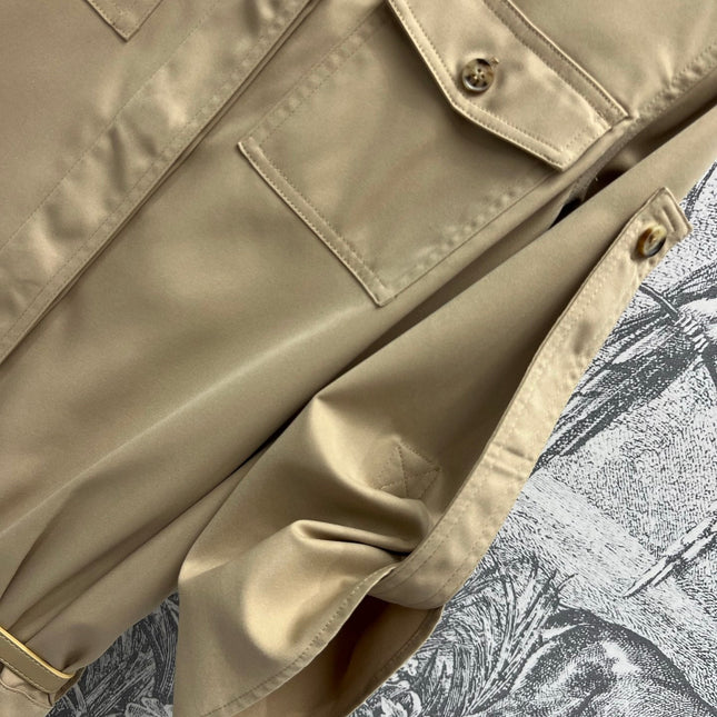 Loewe Dress Kaki Polyester Fiber