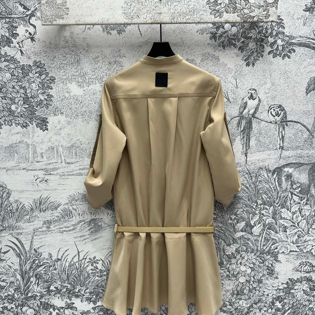 Loewe Dress Kaki Polyester Fiber