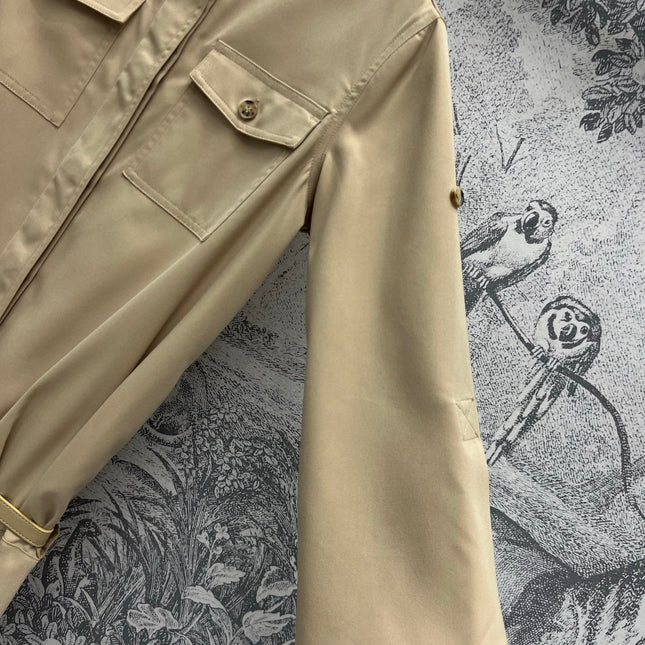 Loewe Dress Kaki Polyester Fiber