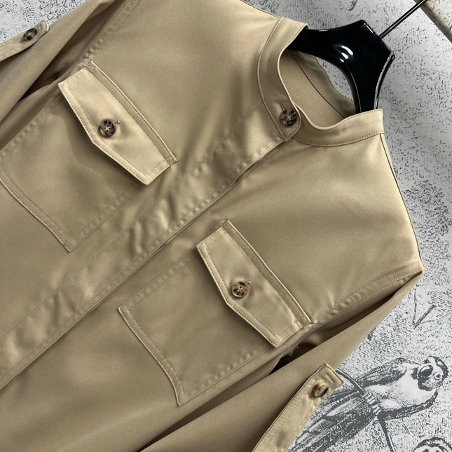 Loewe Dress Kaki Polyester Fiber