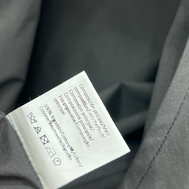 Loewe 25 Wrinkled Lace-up Shirt Black Cotton