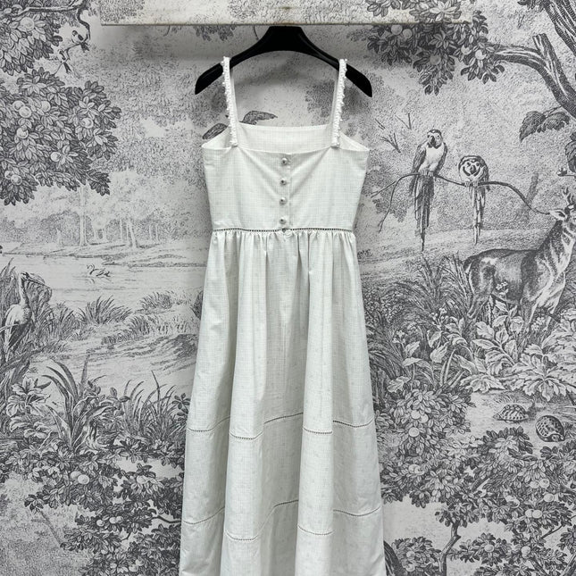 CC 25 Suspender Dress Ivory Cotton