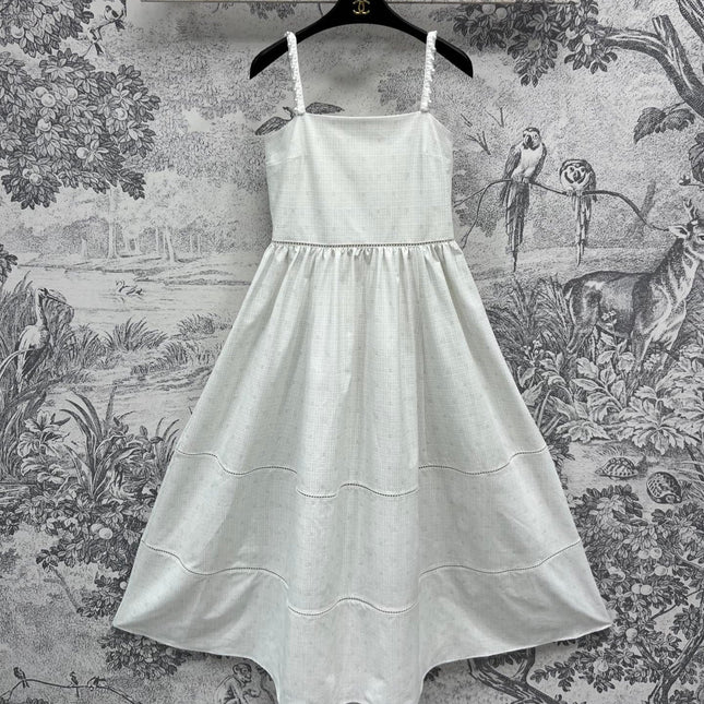 CC 25 Suspender Dress Ivory Cotton
