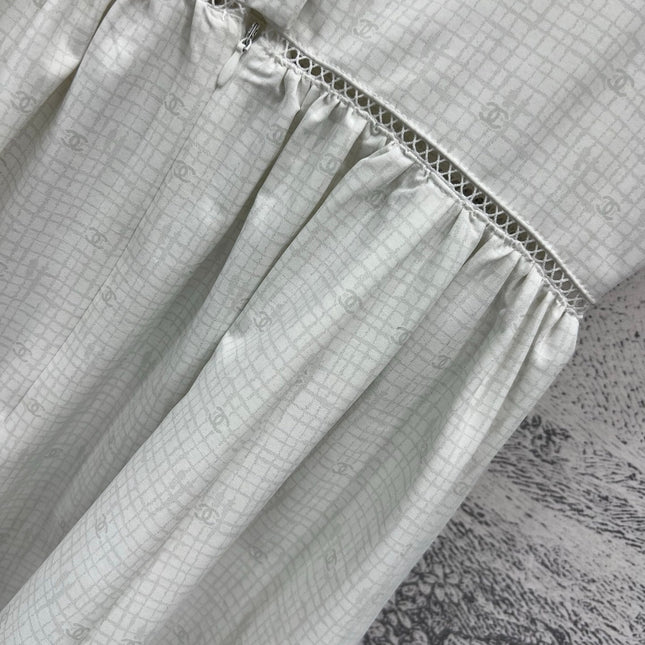 CC 25 Suspender Dress Ivory Cotton