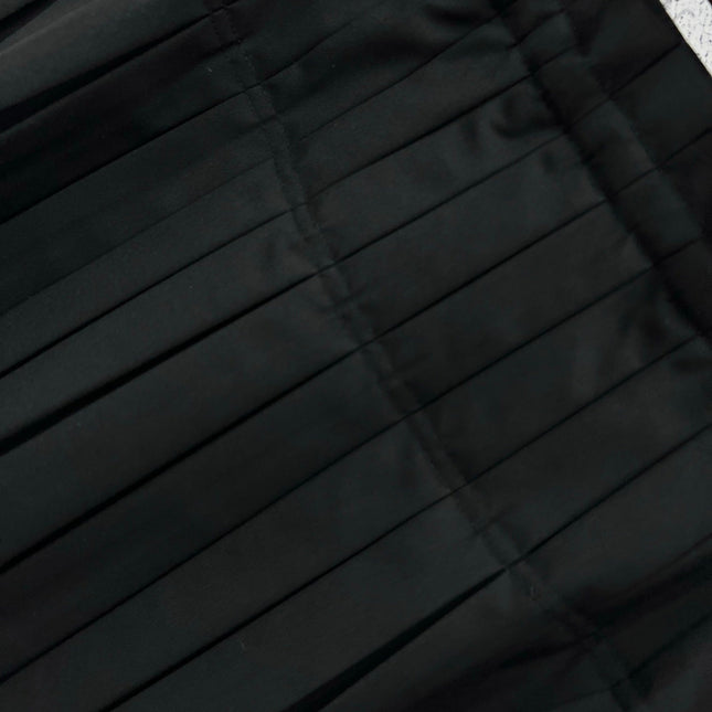 Loewe 25 Pleated Short Skirt Black Polyester Fiber