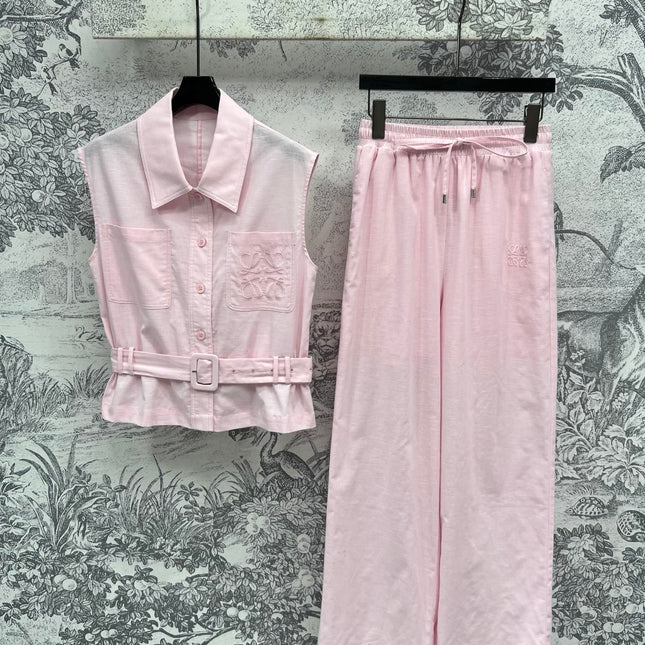 Loewe 25 Vest Suit Cotton Linen