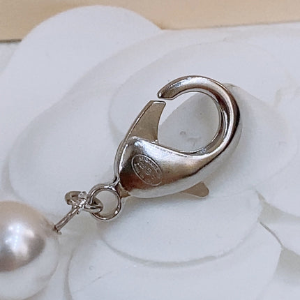 CHAIN BELT IN PEARL AND SILVER METAL